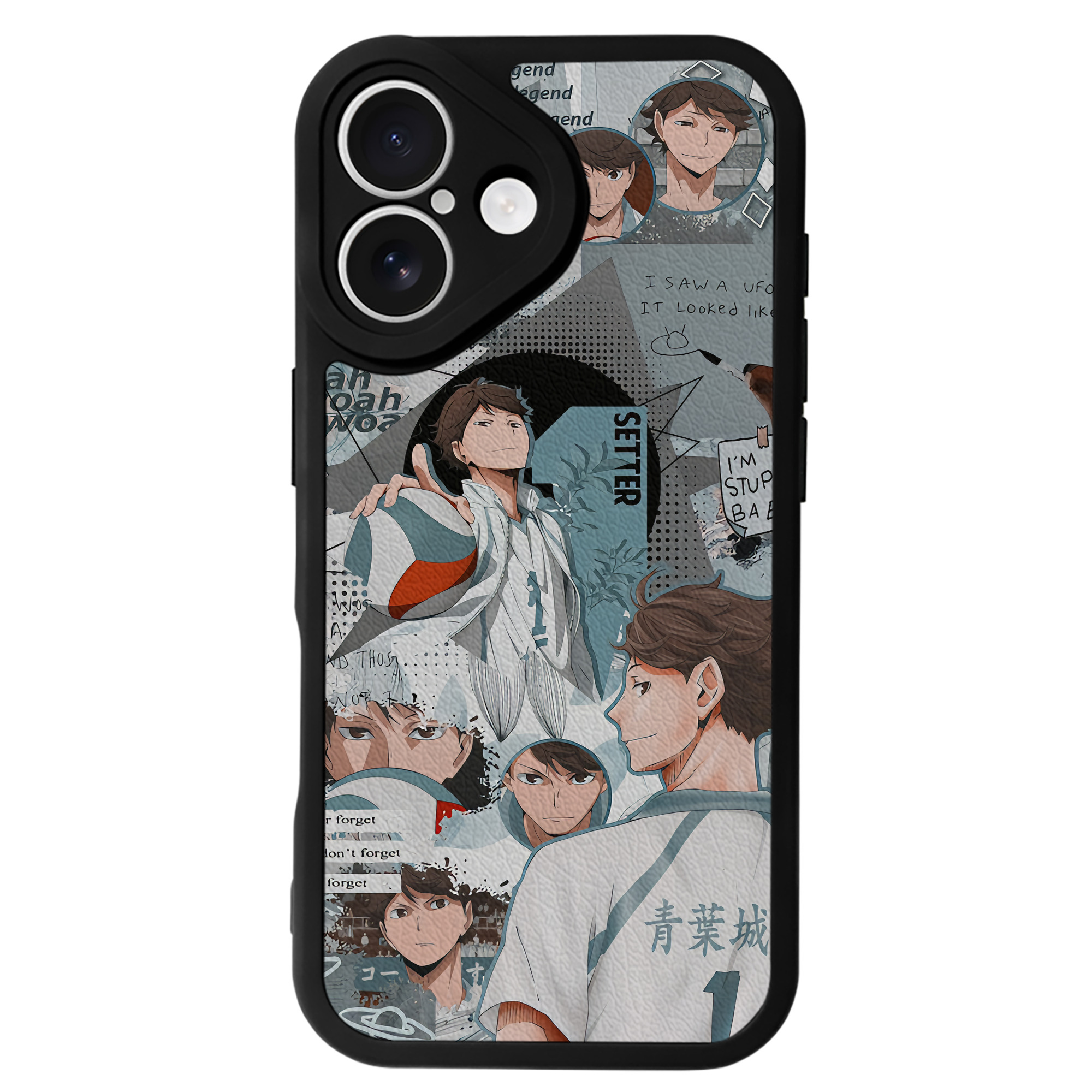 （画像用） ハイキュー!! Haikyu!! 【iPhone 16シリーズ対応】シリコンスマホケース（レザー調） 材質：シリコン